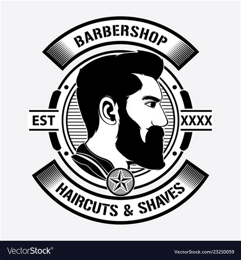 Design barber shop logo Royalty Free Vector Image