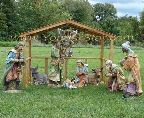 Wooden Outdoor Nativity Stable | Outdoor nativity scene, Outdoor nativity, Outdoor nativity sets