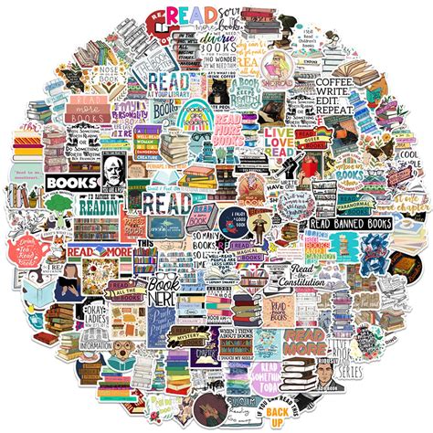 Snapklik.com : 200PCS Bulk Book Stickers, Inspirational Reading Water ...