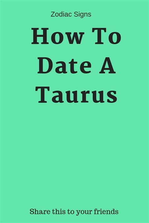 Taurus Dates