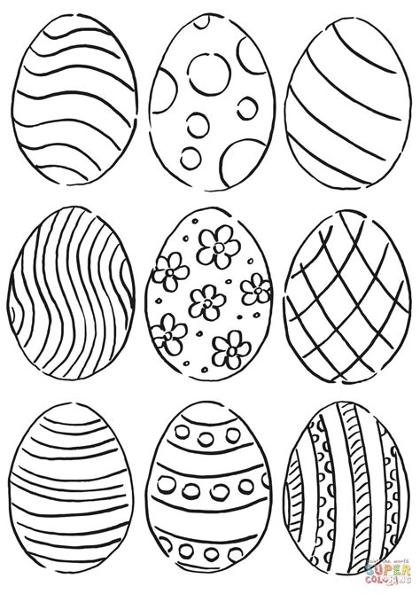 Easter Eggs Pattern coloring page | Free Printable Coloring Pages