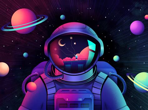 Live gift | Astronaut illustration, Space drawings, Space illustration