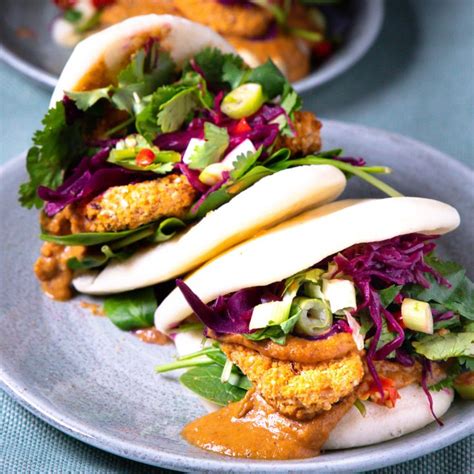 VEGAN Bao Buns with Tasty Katsu 'Chicken' & Fragrant Herbs