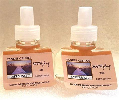 Set of 2 Yankee Candle Lake Sunset Electric Scent Plug Refill Bottles Pack of 2 Refills ...