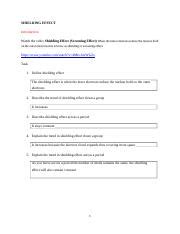 Understanding Shielding Effect in Chemistry | Course Hero