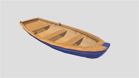 Wooden boat (lowpoly) - Download Free 3D model by Zuckergelee (@knorke) [8d1d022] - Sketchfab