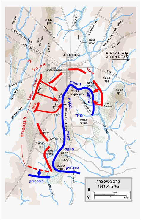 The Battle Of Gettysburg Map