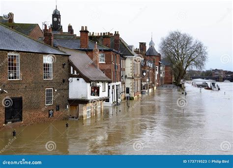 Flooding in York North Yorkshire on February 18, 2020 Editorial Stock ...