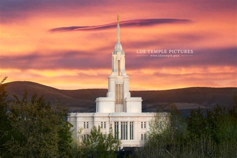 payson-temple-sunset-glow - LDS Temple Pictures