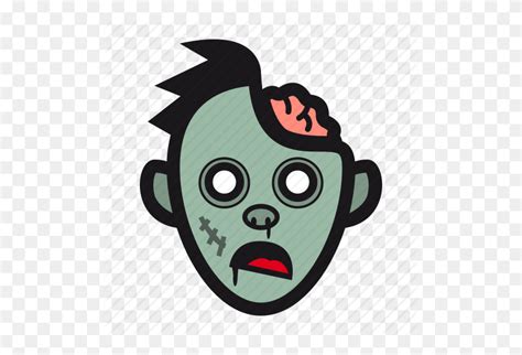 Mq Head Zombie Brain Green - Zombie Brains Clipart - FlyClipart