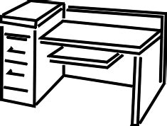 Free Office Desk Clipart Black And White, Download Free Office Desk Clipart Black And White png ...