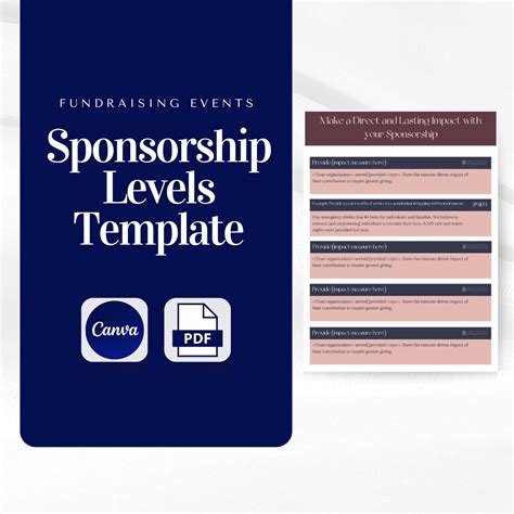 Fundraising Event Sponsorship Levels Template Sponsorship Overview Corporate Sponsor Small ...