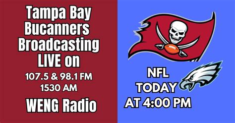 Tampa Bay Buccaneers vs. Detroit Lions BROADCASTING LIVE on WENG 107.5 ...