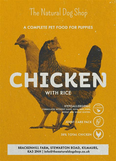 Chicken with Rice – Puppy - Dog nutrition | The Natural Dog Shop | Kilmarnock