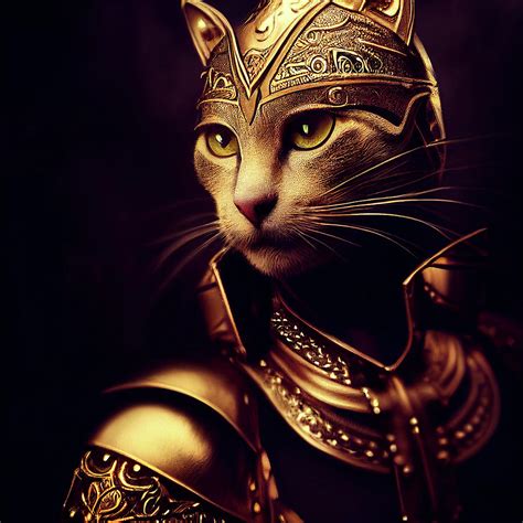 Goldie the Warrior Cat Digital Art by Peggy Collins | Pixels