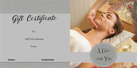 Printable Spa Gift Certificates