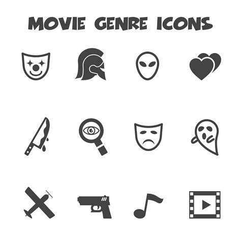 movie genre icons 673060 Vector Art at Vecteezy