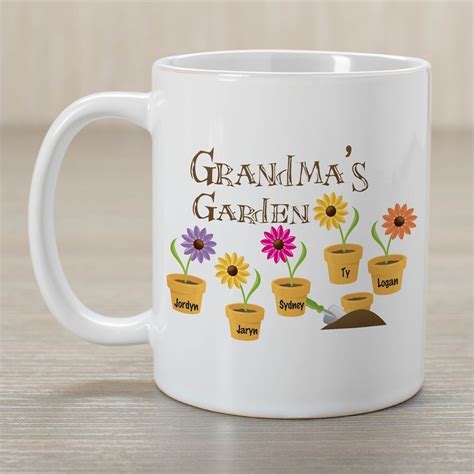 Flower Personalized Coffee Mug for Grandma | GiftsForYouNow