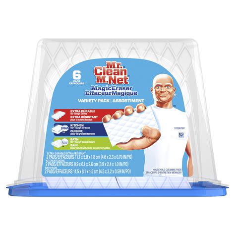 Mr. Clean Magic Eraser Variety Pack, Cleaning Pads with Durafoam, 6 ...