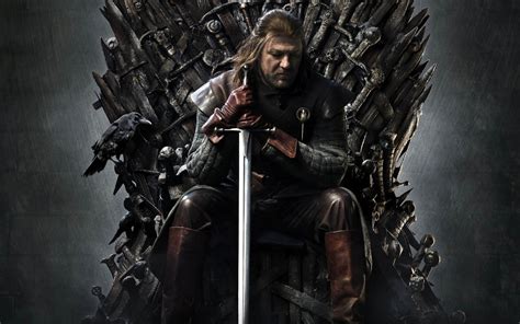 Eddard Stark on Iron Throne - Game of Thrones HD Wallpaper