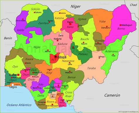 Nigeria Mapa | Mapa