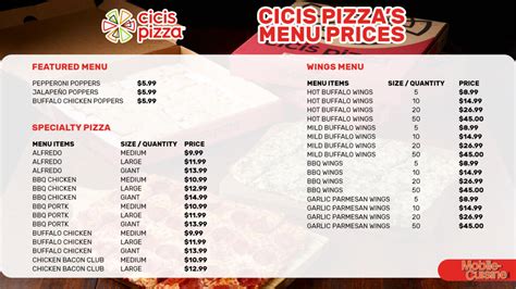 Cicis Pizza Menu Prices + Pro Buffet Tips (2024)