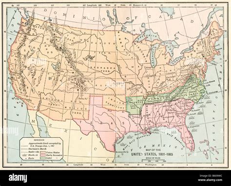 Old Map Of United States America 1861 Vintage Maps An - vrogue.co