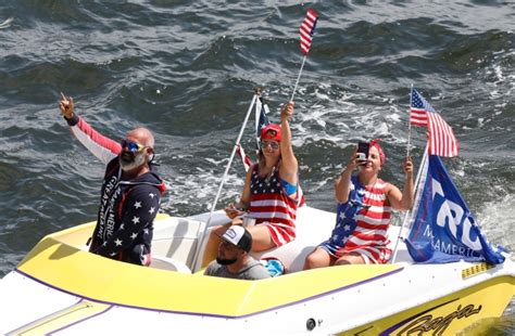 Trump 'boat parade' splashes along Massachusetts shore