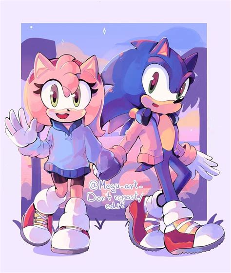 Megu art on Instagram: “SWIPE!!! Sonamy/ Silvaze week day 1: Colors 💜 ...