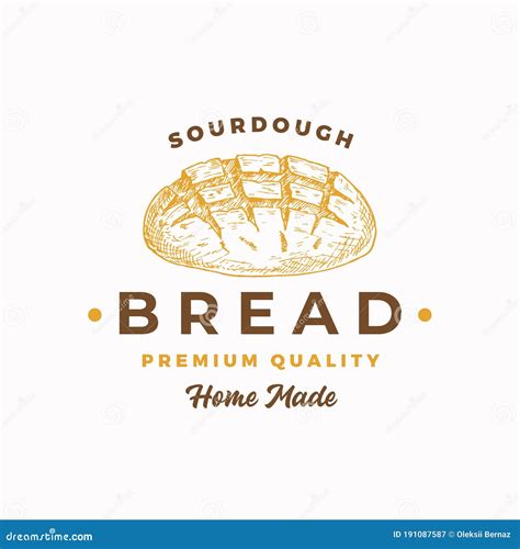 Sourdough Bread Logo Design Vector Illustration | CartoonDealer.com ...