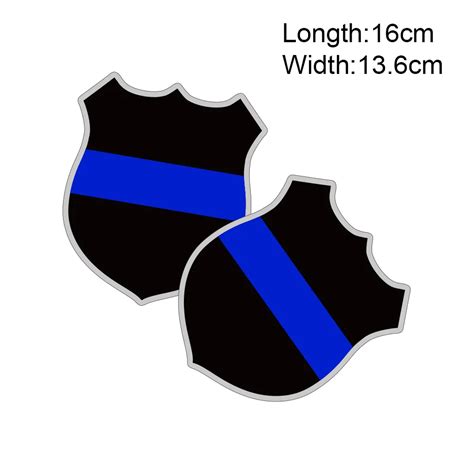 KODASKIN Thin Blue Line Police Badge Sticker Car Truck Cup Laptop Window Bumper Decal 911-in ...