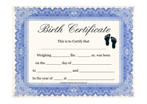 Printable Form For Birth Certificate - Printable Forms Free Online