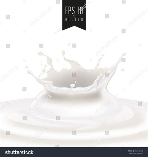 Splash Milk Vector Stock Vector (Royalty Free) 268872446 | Shutterstock