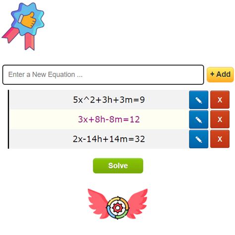 System of Equations Calculator: Solve system of equations easily