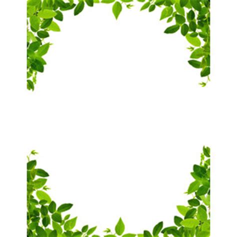 green leaves page border - Clip Art Library