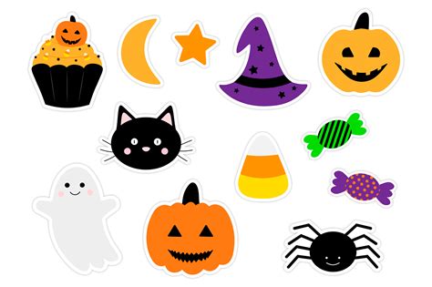 Cute Halloween stickers PNG. Halloween stickers printable By ...