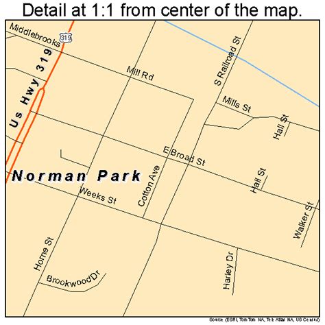 Norman Park Georgia Street Map 1355860