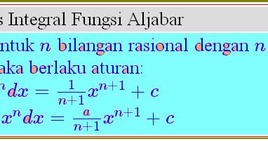 Integral Tak Tentu Fungsi Aljabar - Konsep Matematika (KoMa)