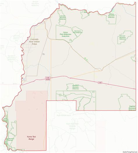 Map of La Paz County, Arizona