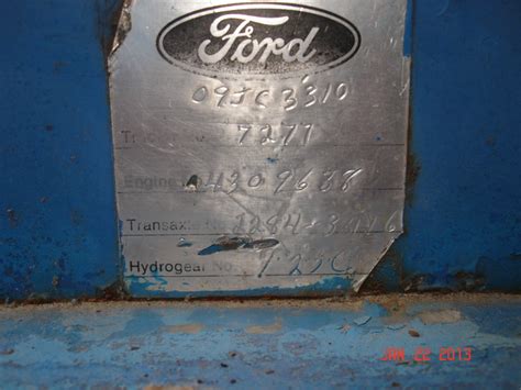 FORD TRACTOR SERIAL NUMBERS GUIDE