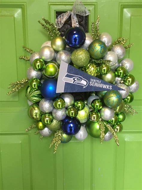 Seahawks ornament wreath, show your team spirit through the holiday ...