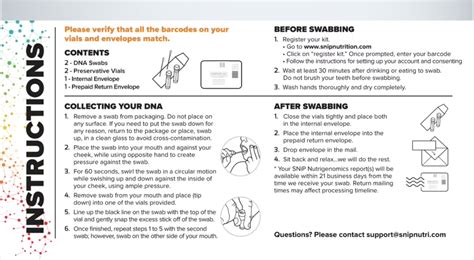 DNA Test Tutorial: Simple Steps to Swab - SNiP Nutrigenomics