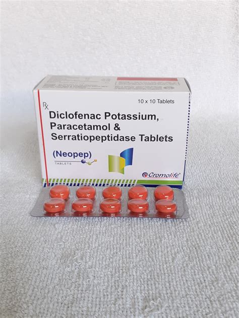 (Neopep Tablet) Diclofenac Potassium, Paracetamol & Serratiopeptidase ...