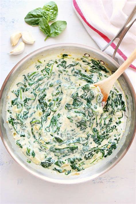 Best Creamed Spinach - Crunchy Creamy Sweet