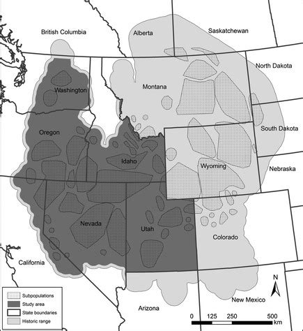 Study area and greater sage-grouse population boundaries within the ...