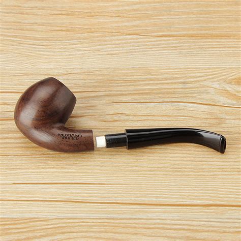 Muxiang Classic Ebony Bent Tobacco Pipe - MUXIANG Pipe Shop