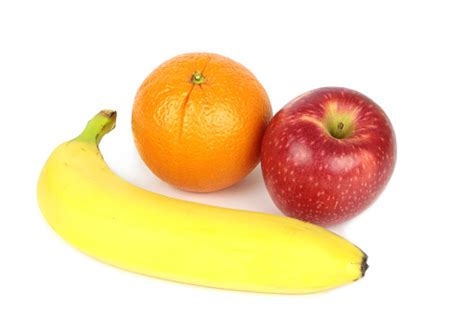 Orange Apple And Banana Stock Photo - Download Image Now - iStock