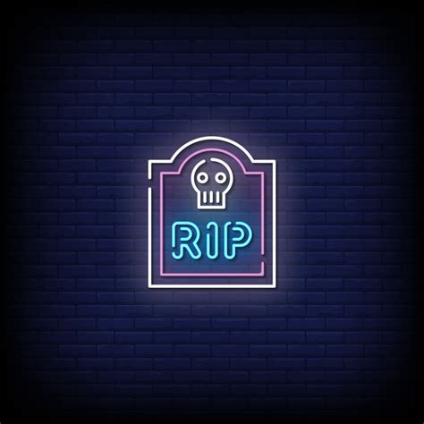 RIP Neon Signs Style Text Vector 2187396 Vector Art at Vecteezy