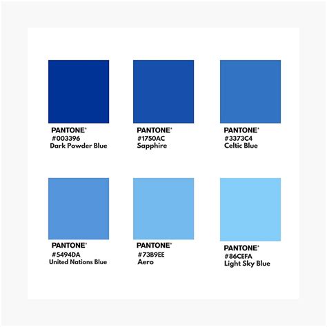 Pastel Blue Pantone Color Swatch Poster By Softlycarol ...