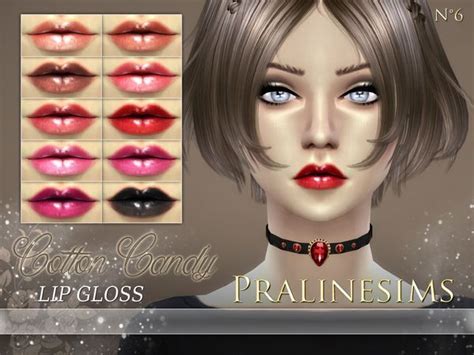 The Sims Resource: Cotton Candy Lip Gloss by Pralinesims • Sims 4 Downloads Gloss Lipstick ...